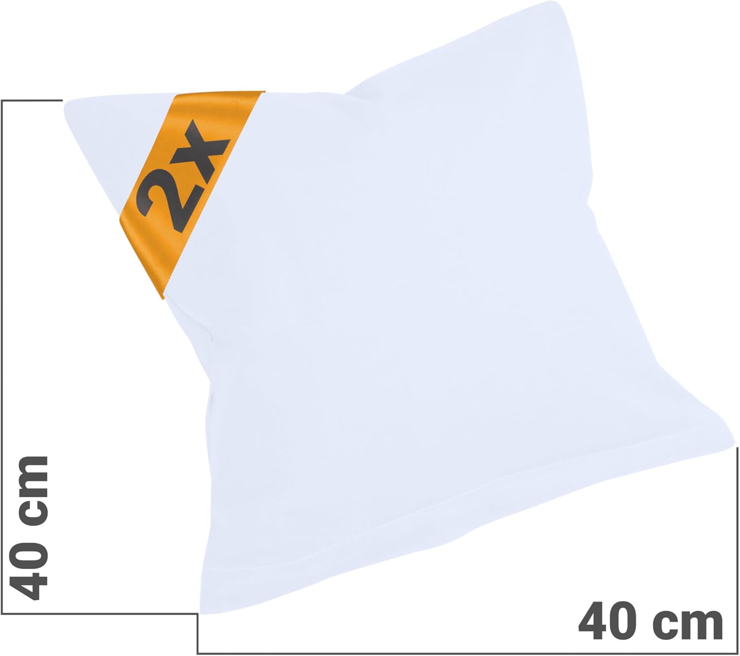 Thumbnail 2 de Housse Coussin 40x40 Unie – Lot de 2 Blanc – npluseins