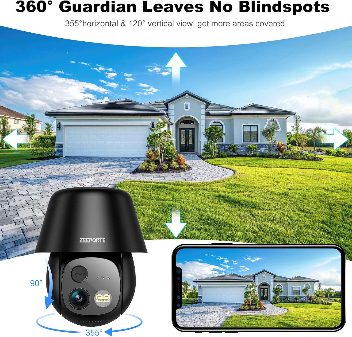 Detalle de Solar Security Cameras 2K Pan/Tilt ⚙