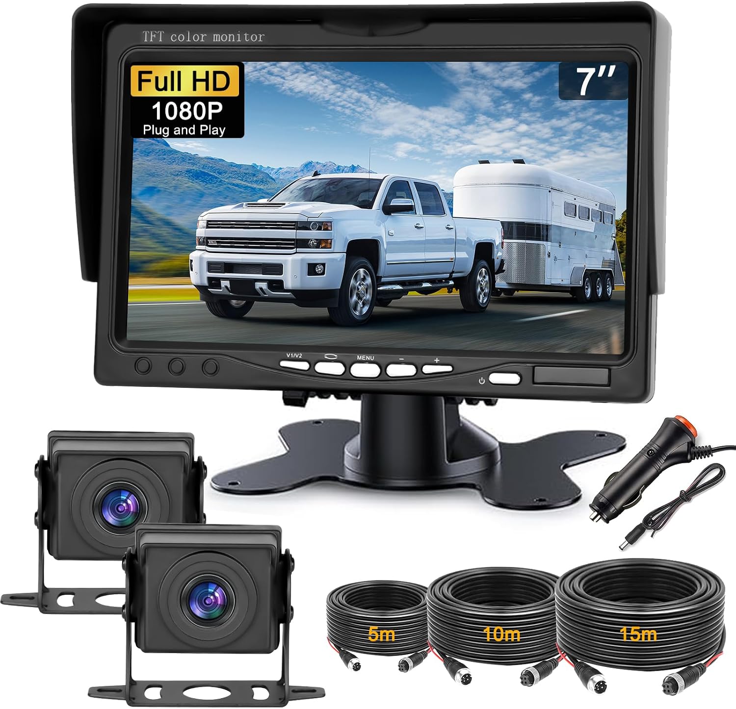 Detalle de Kairiyard Dual Backup Camera 7 Inch Monitor