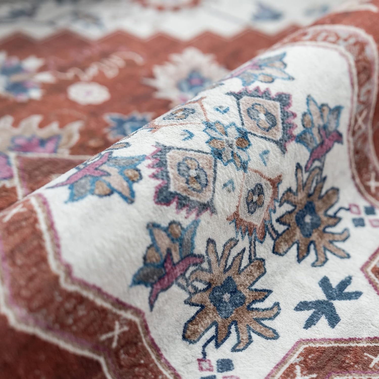 Detalle 2 de Vamcheer Alfombra Vintage Antideslizante y Lavable 300x400 cm 🧡