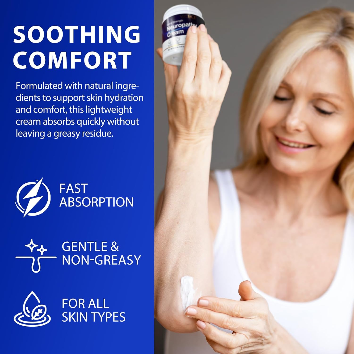 Thumbnail 6 de Neuropathy Cream for Feet, Legs & Hands – Lightweight, Plant-Based 120g (1 Pack)
