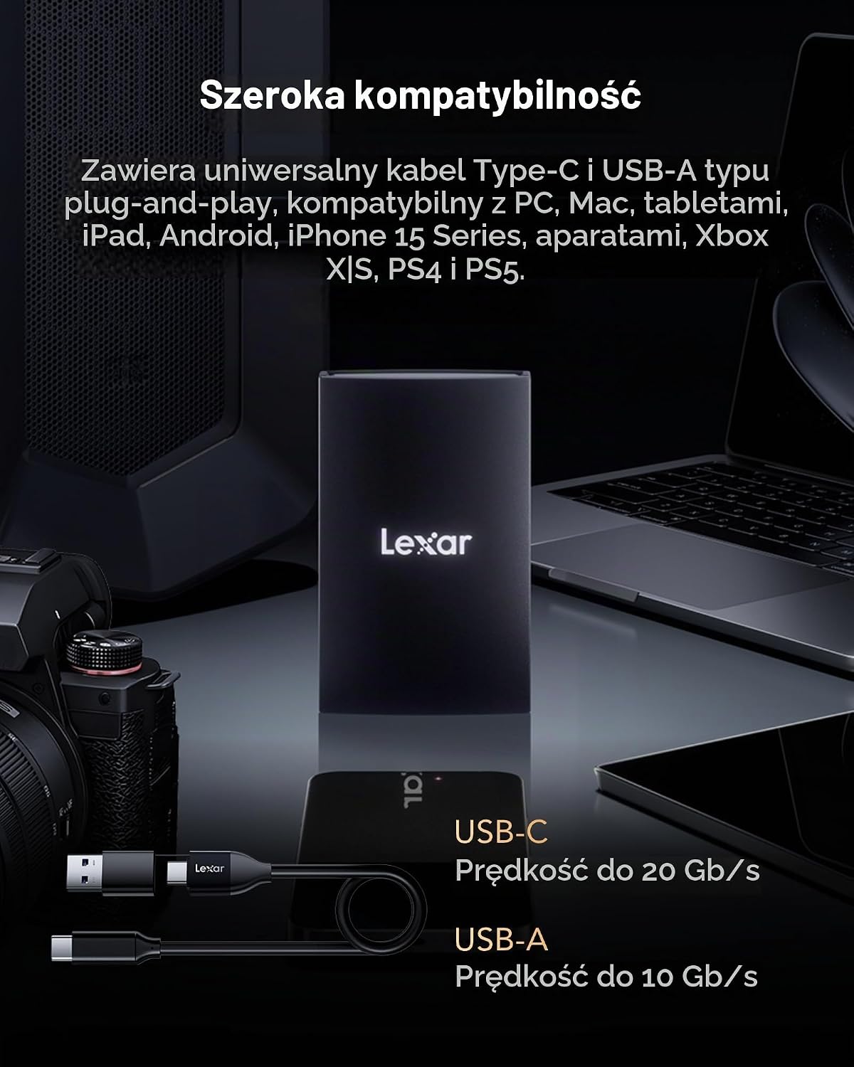 Thumbnail 6 de Lexar ARMOR 700 – przenośny SSD 4 TB, USB 3.2 Gen 2x2, IP66