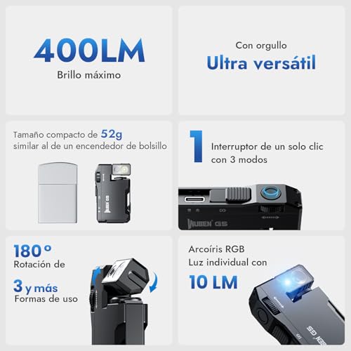 Thumbnail 1 de WUBEN G5 400 lúmenes linterna compacta 📷