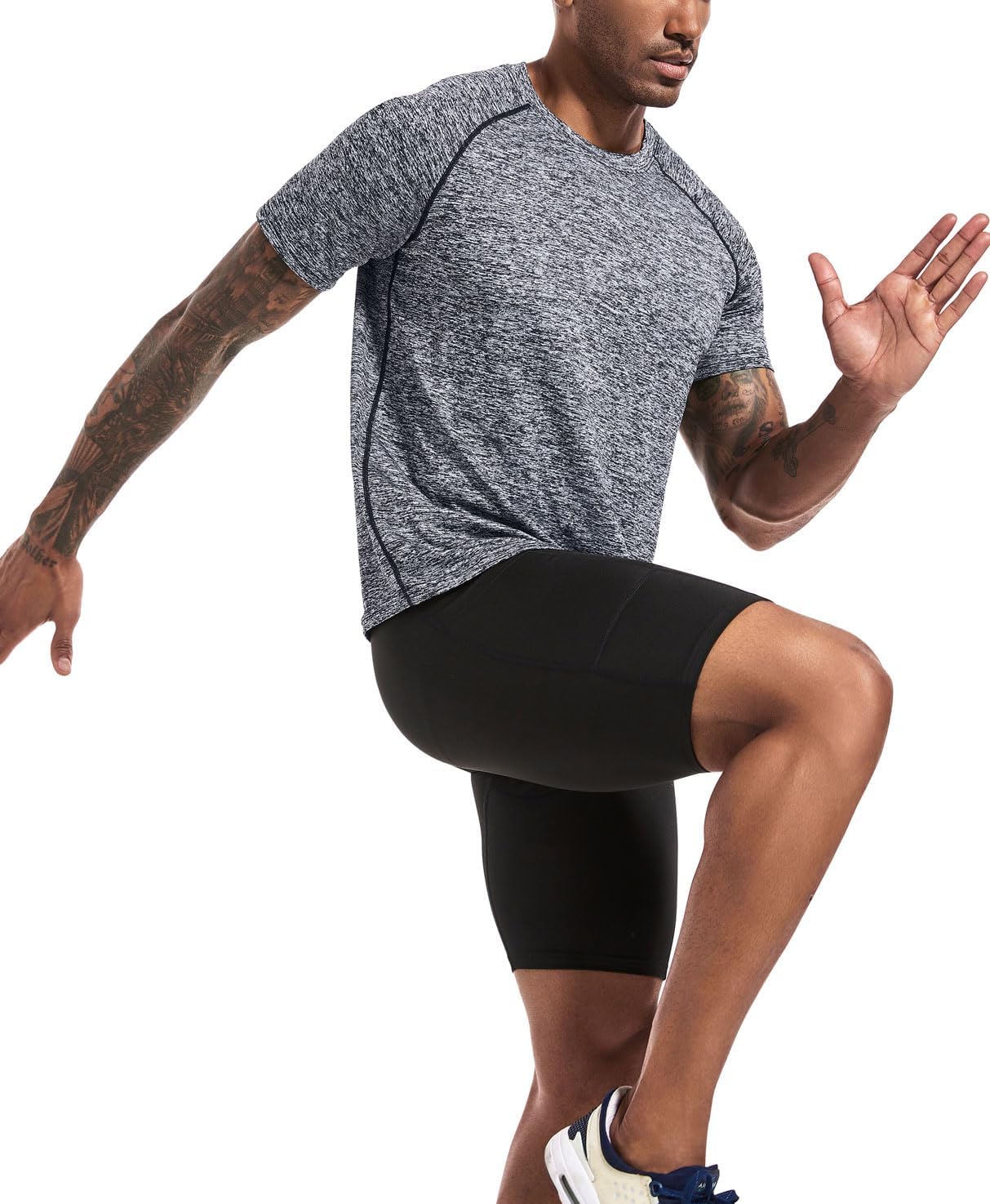 Detalle de Boyzn Men's Workout Shirts: 1–7 Pack Dry Fit, Moisture-Wicking, Short Sleeve Gym Tee