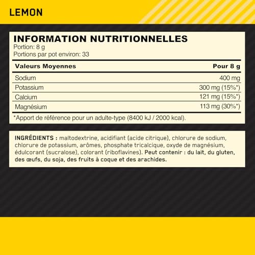 Thumbnail 8 de Optimum Nutrition Poudre Électrolytes citron à diluer – 264 g, 33 portions