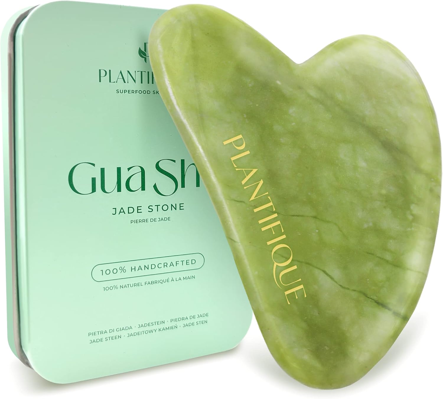 Plantifique Gua Sha Jade Tool for Face Massage