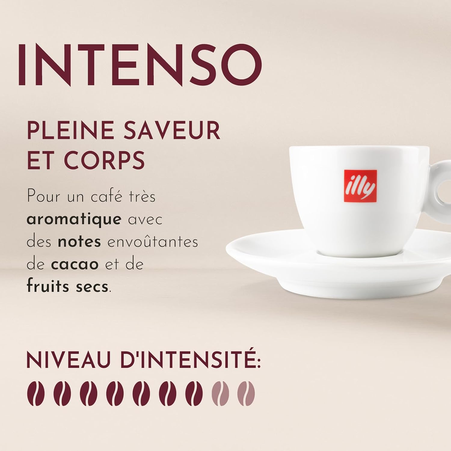 Detalle de illy Café en Grains INTENSO 500 g — Arabica pur et torréfaction corsée