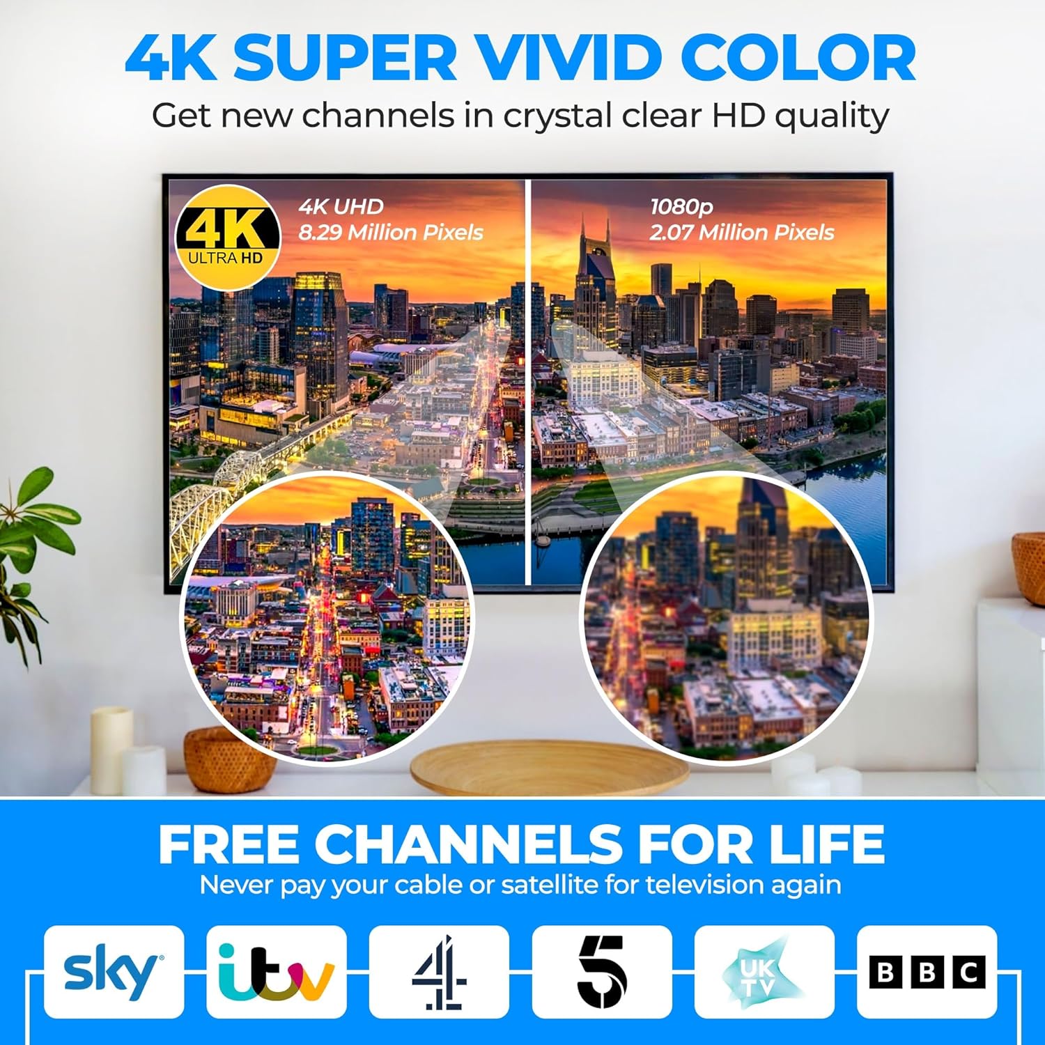 Detalle 2 de GLOBAL TECH TV Aerial 13 ft cable indoor antenna