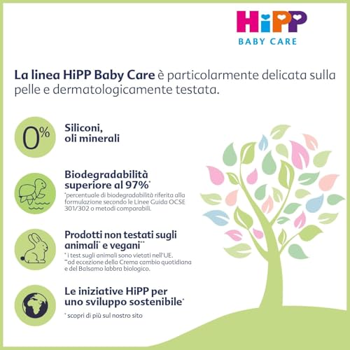 Detalle 1 de HiPP Happy Bagnetto HiPP: Bagnoschiuma Neonato Formato Famiglia, pH Neutro e Mandorle Bio (1000 ml)