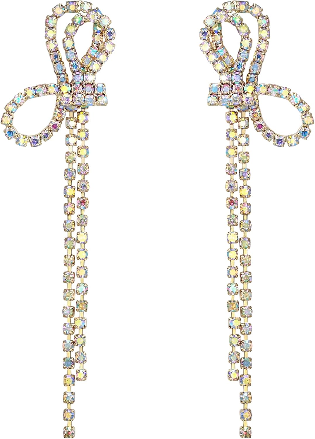 Thumbnail 5 de Clearine Fashion Tassel Bow Earrings 3.2in