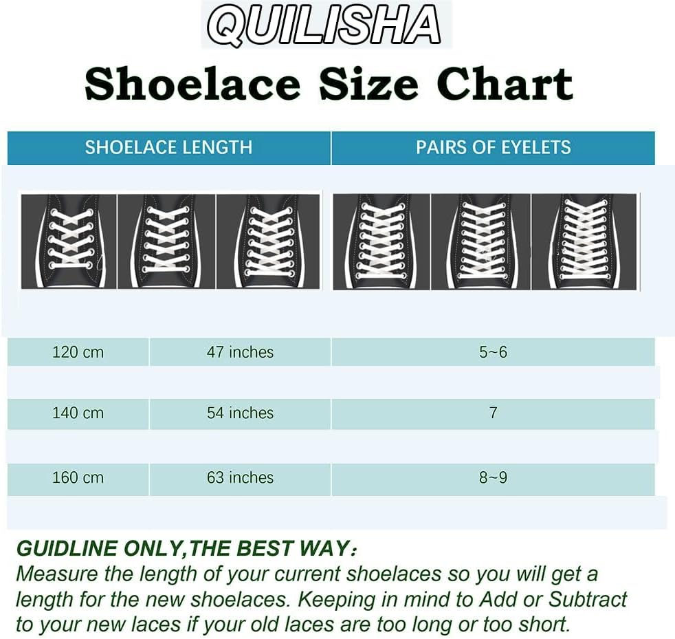 Thumbnail 5 de QUILISHA 1 Paar Schnürsenkel Flach 8 mm – bunte, langlebige Flat Shoelaces für Sneaker und Freizeitschuhe