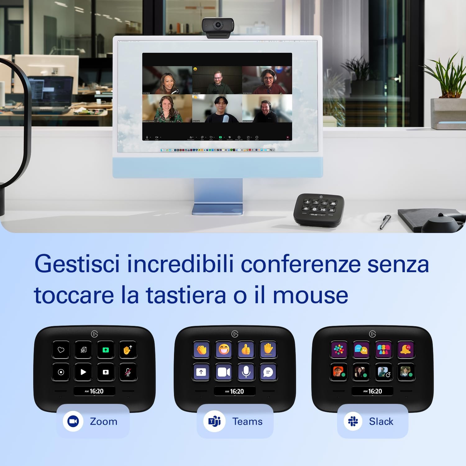 Detalle de Elgato Stream Deck Neo Nero 8 tasti