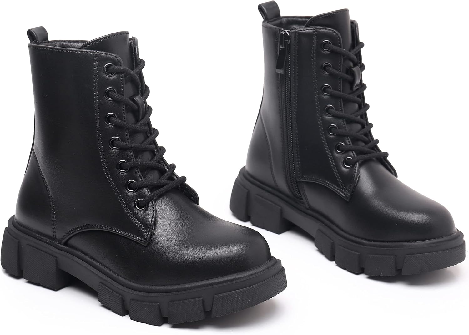 Detalle 2 de Apakowa Girls' Combat Boots with Side Zipper