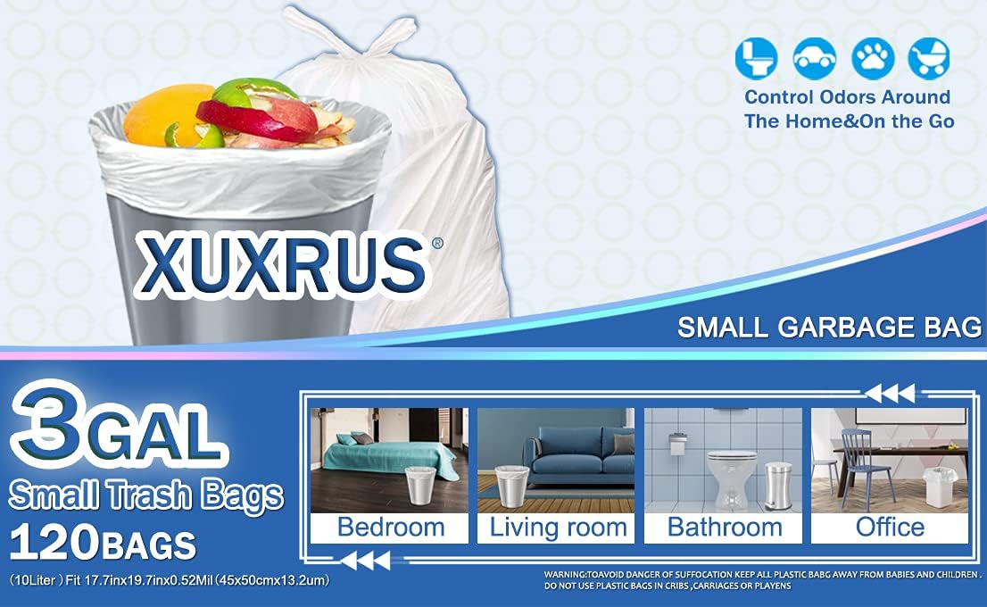 Thumbnail 6 de XUXRUS 10L Small Trash Bin Bags 120 Pack