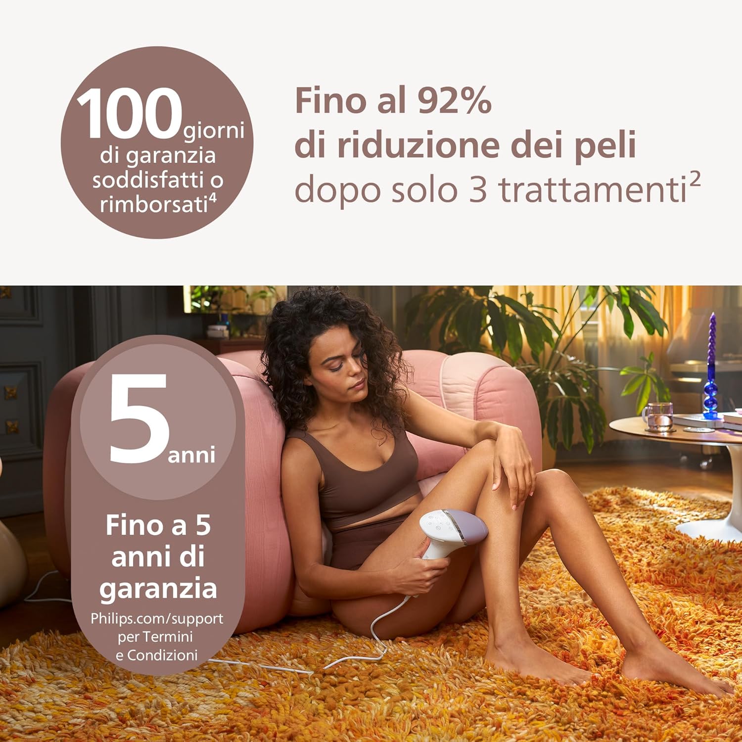 Thumbnail 2 de Philips Lumea 8000 Series BRI944/00: epilazione IPL domestica con SenseIQ e due accessori viso/corpo