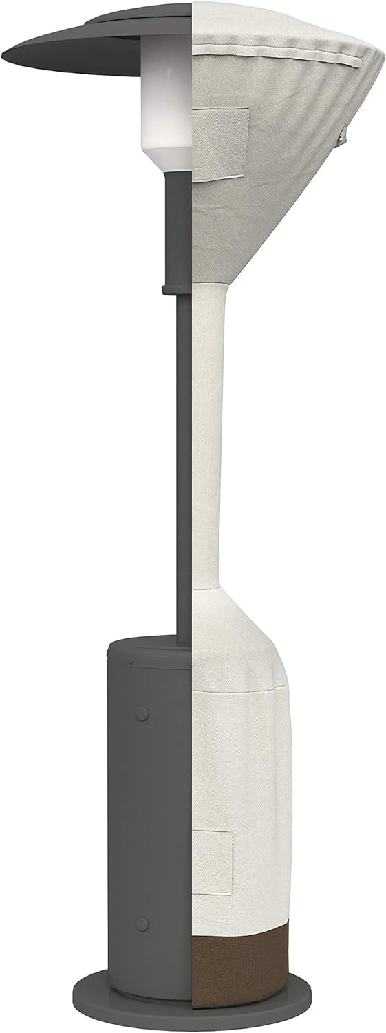 Detalle de Amazon Basics Telone per stufa a fungo da terrazza – beige/marrone chiaro, 91,4 x 47 x 241,3 cm