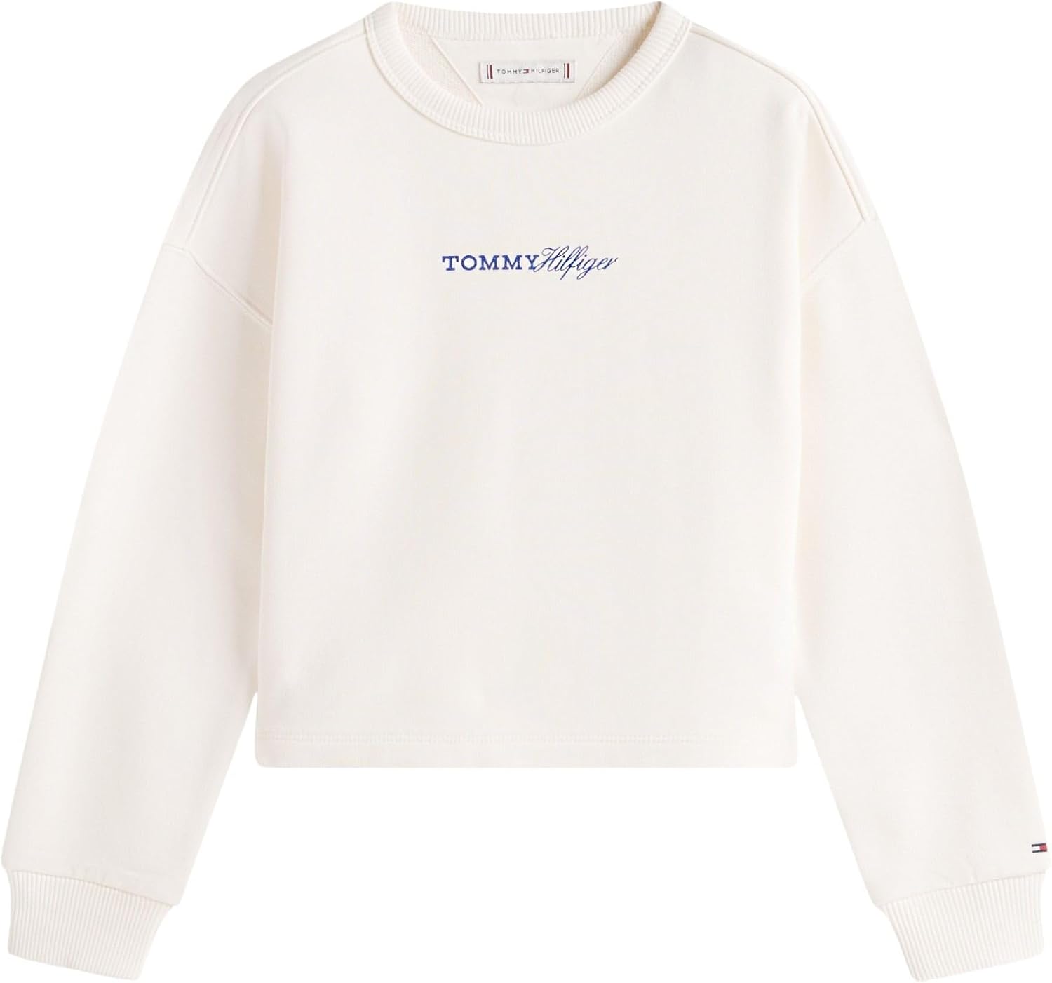 Detalle 2 de Tommy Hilfiger Glitter Tommy Crew Kg0kg09128 Felpe Bambine e Ragazze – comfort e stile quotidiano