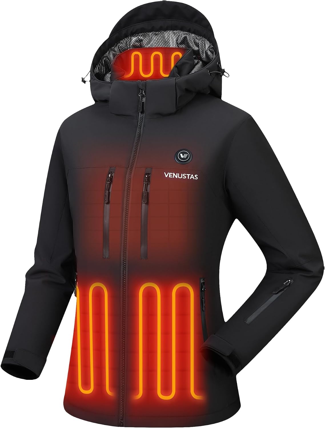 Detalle de Venustas Venustas-7500 12V Women's Heated Softshell Jacket, 5 Zones