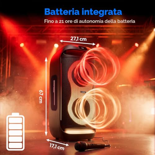 Thumbnail 1 de MEDION PE-2 Plus: partybox a batteria con microfono