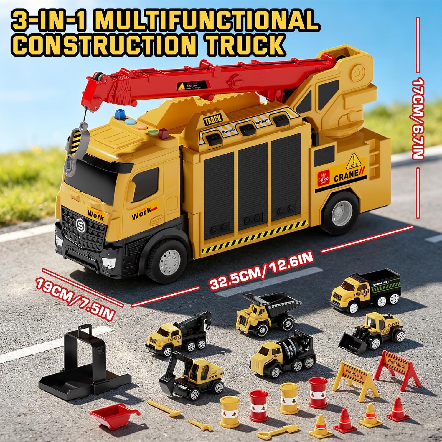 Thumbnail 6 de Lehoo Castle Crane Truck Toy, 12.6-Inch