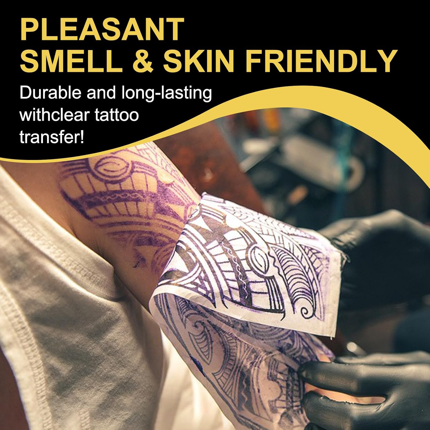 Thumbnail 4 de Tattoo Stencil Transfer Gel per tatuaggi, 150 ml – kit professionale con pellicola di guarigione e primer