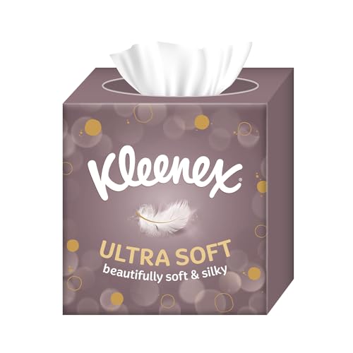 Detalle de KLEENEX Mouchoirs boîte cubique Ultra-soft — 12 boîtes de 48 mouchoirs, doux et soyeux, fabriqué en France