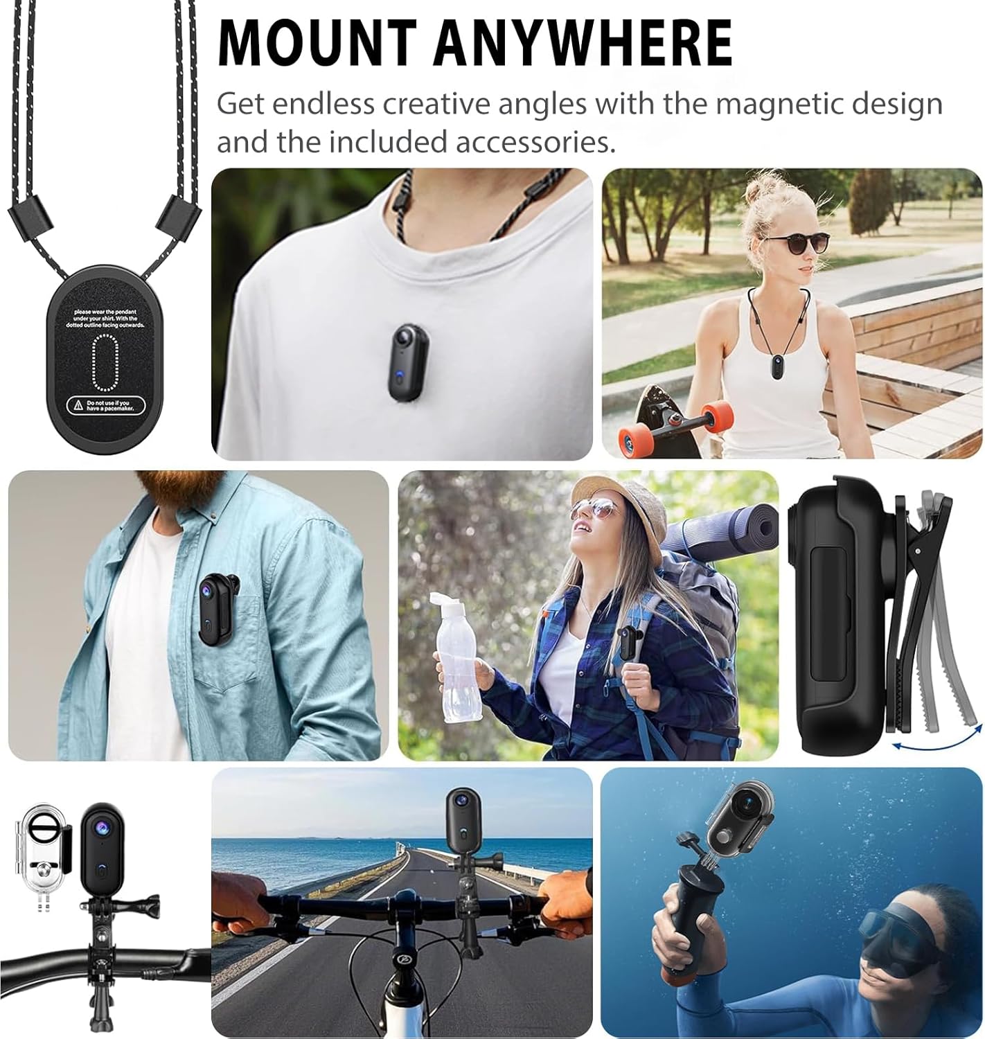 Thumbnail 3 de bayehngs Mini Body Camera with 64GB Card – Thumb-Size POV Action Camera