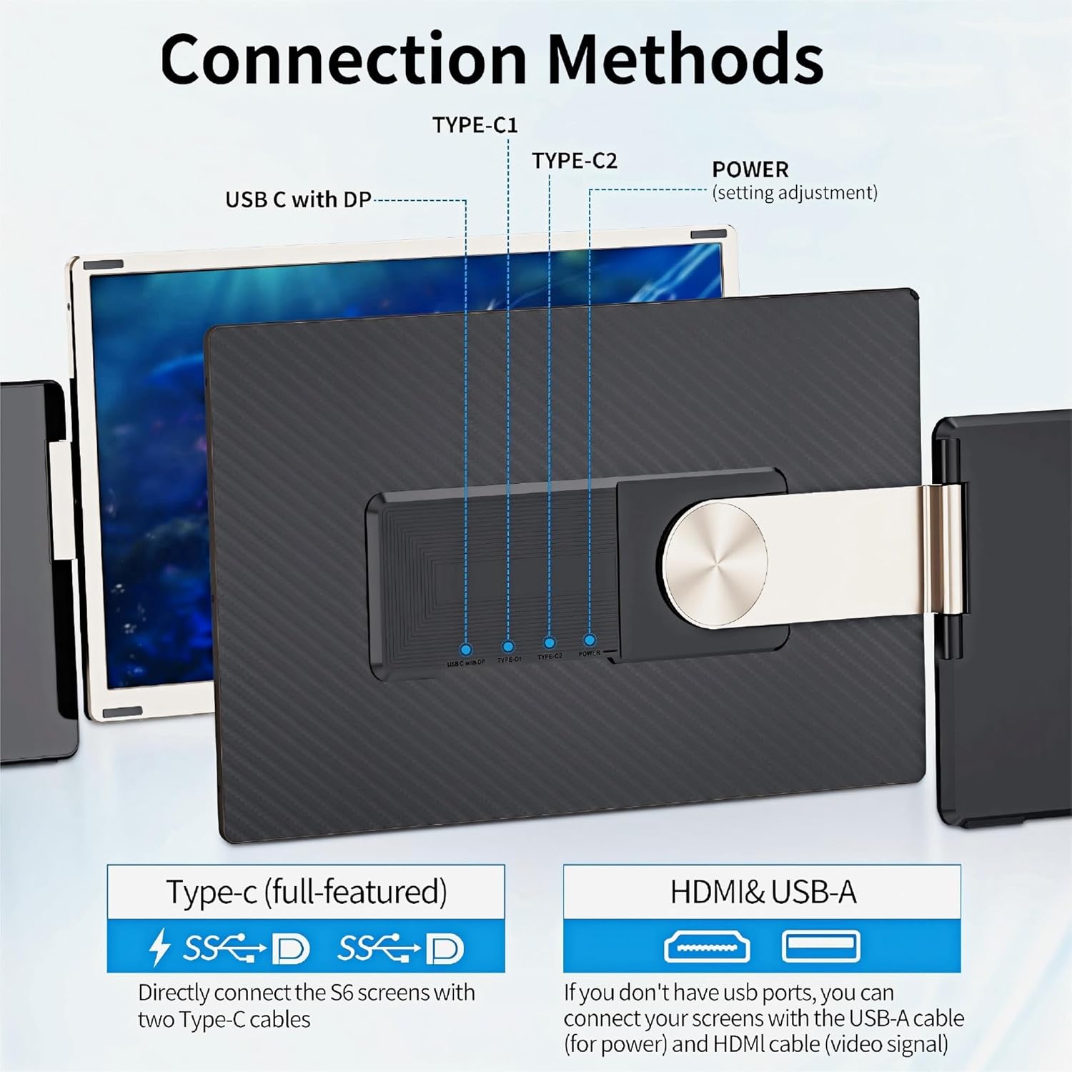 Thumbnail 5 de CIDETTY 15.6” Triple Laptop Screen Extender Monitor