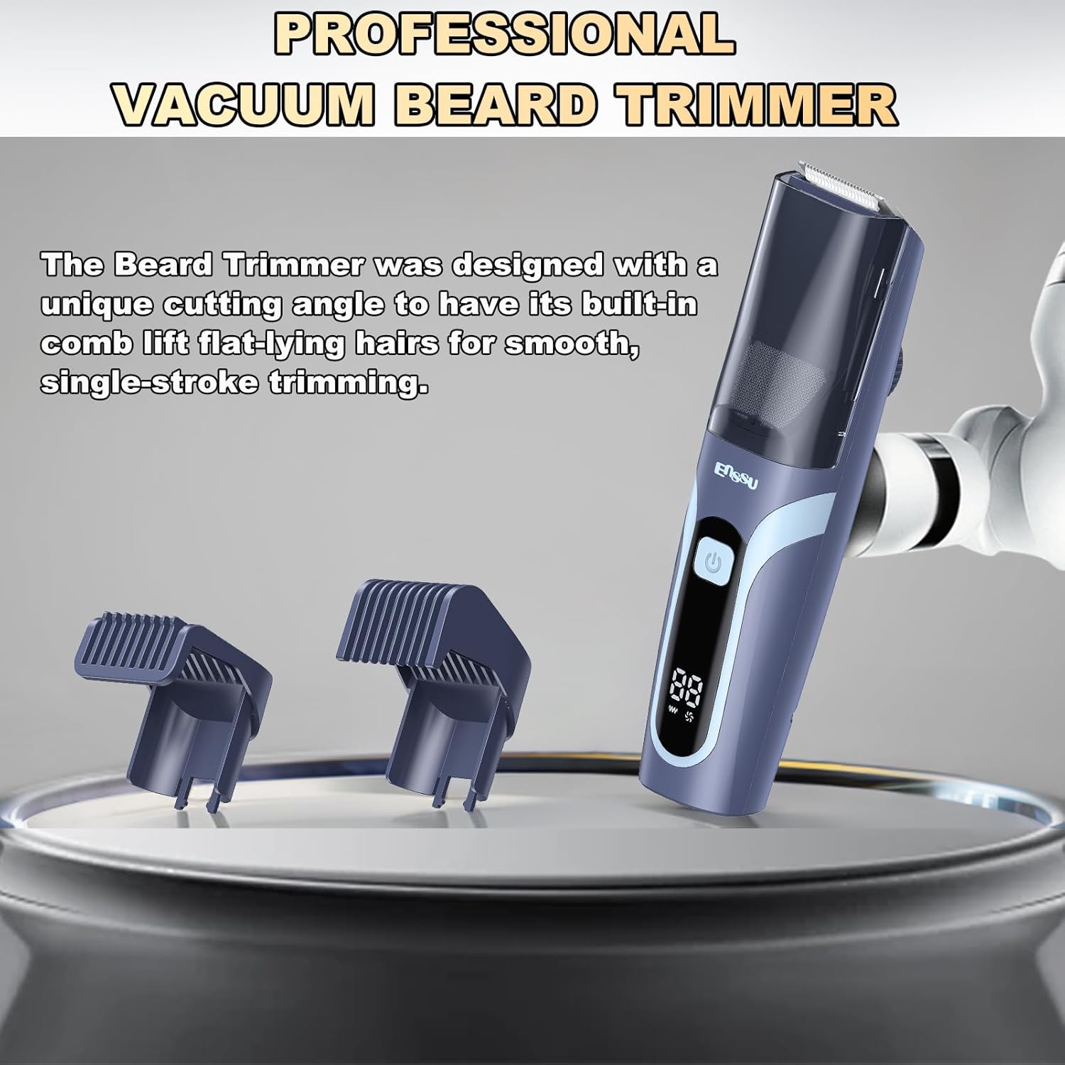 Thumbnail 6 de Vacuum Beard Trimmer for Men with Ceramic Blades and USB-C Charging