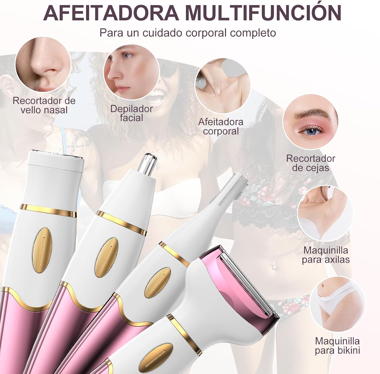 Detalle 2 de Koeutoze Afeitadora Eléctrica 4 en 1 para Mujer