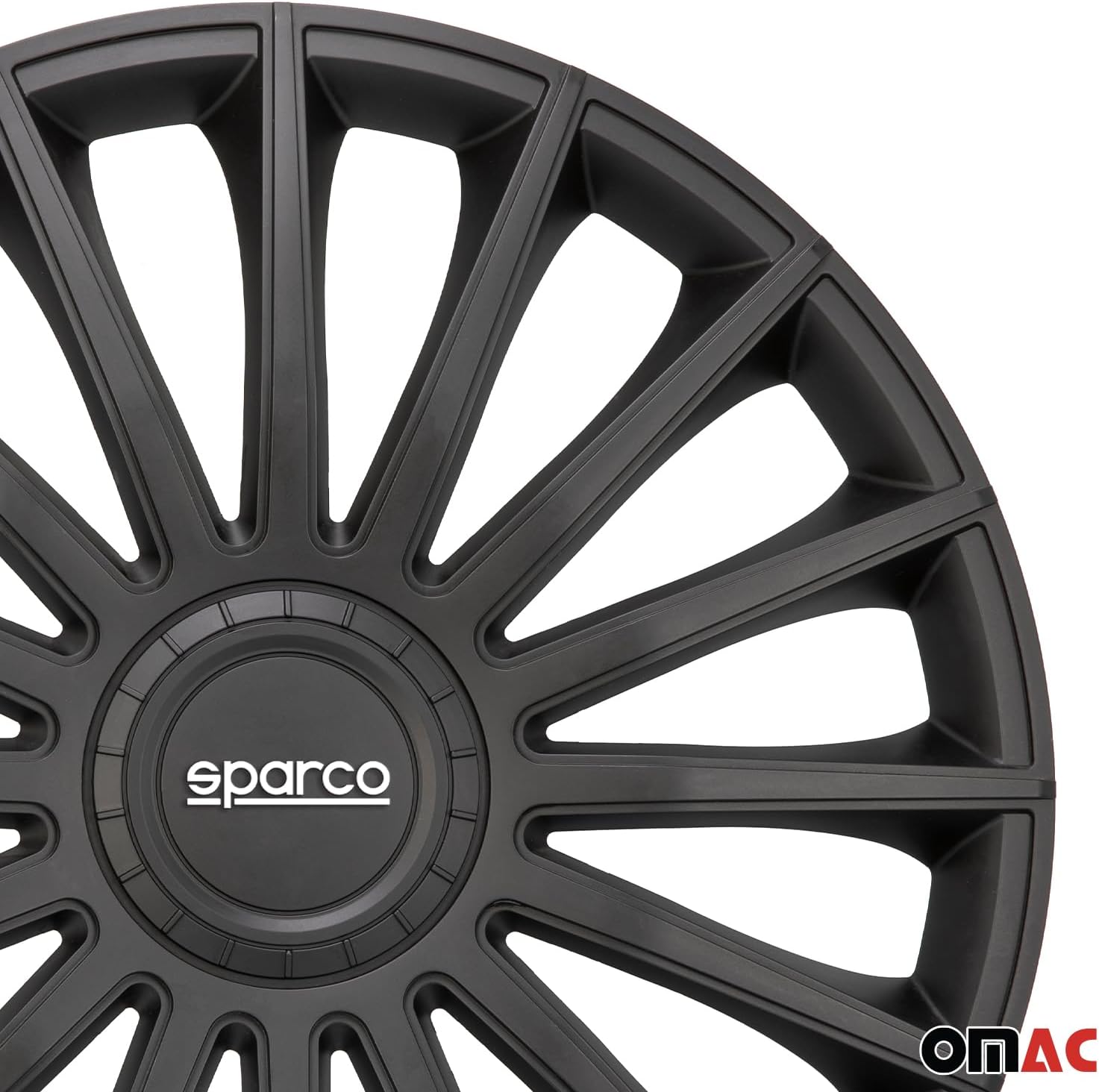 Thumbnail 6 de Sparco Treviso navkapslar 16 tum, svarta, ABS, snäppmontering, 4-pack