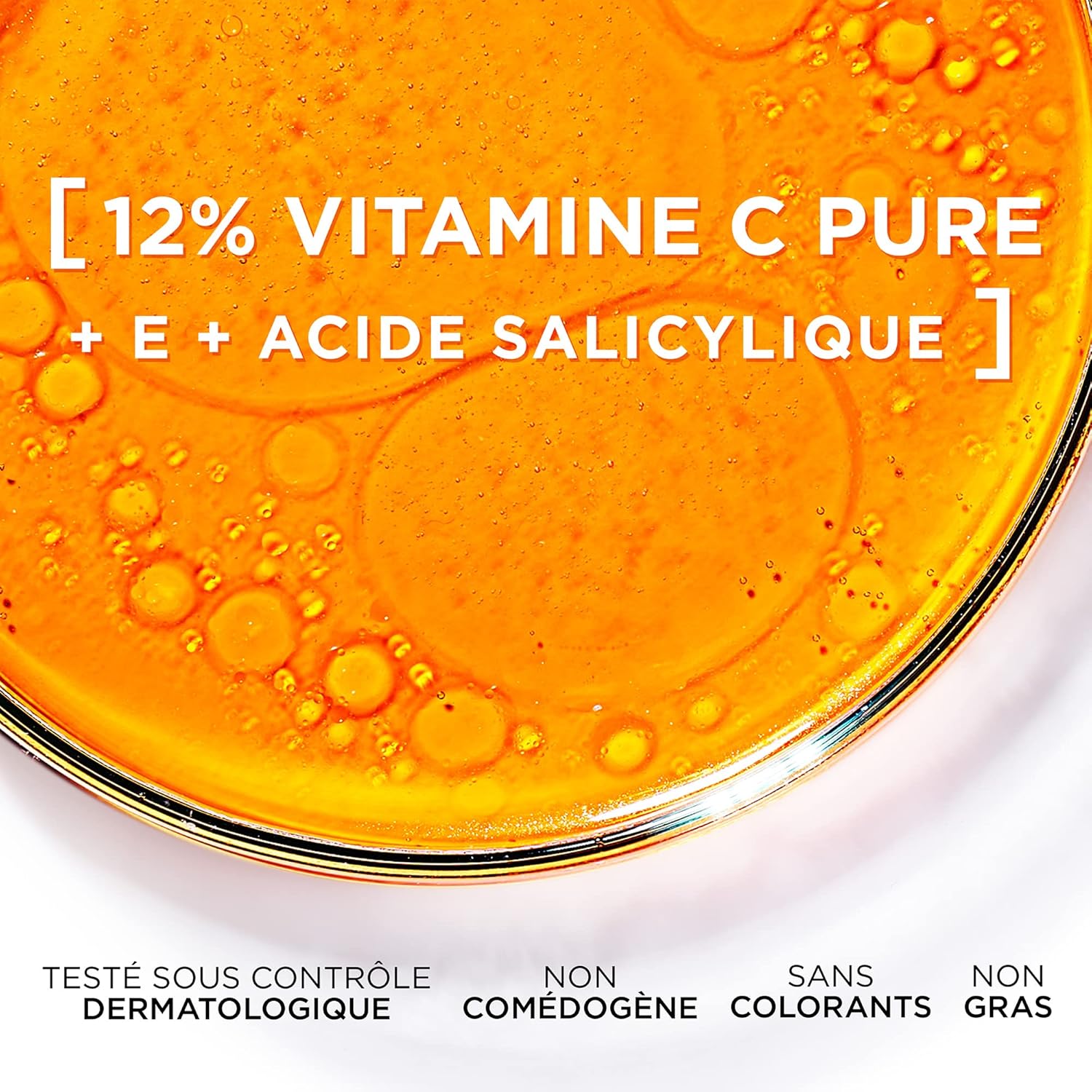 Detalle de L'Oréal Paris Siero Vitamina C 12% Pure + Acido Salicilico + Vitamina E (Revitalift Clinical) – 30 ml