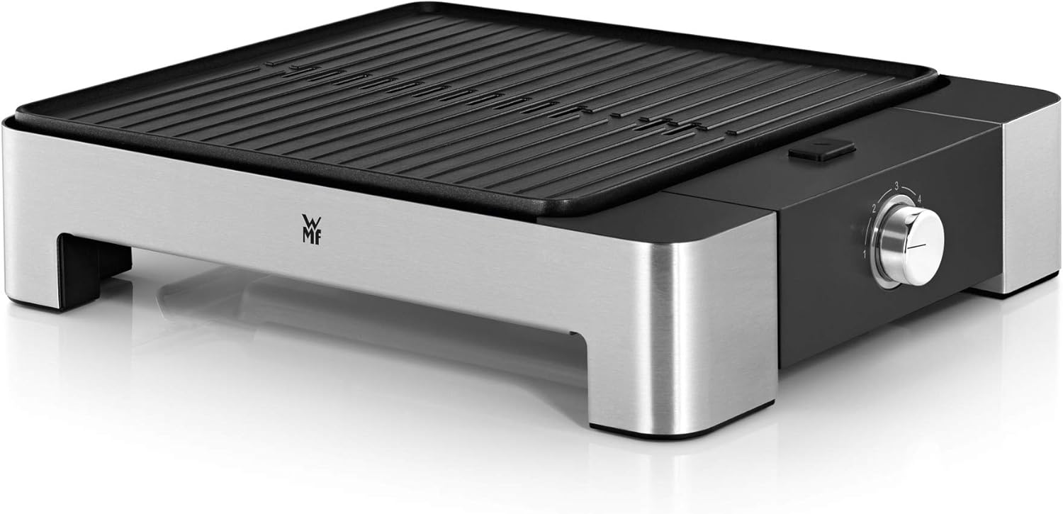 WMF Lono Tischgrill Quadro – kompakter Indoor-Elektrogrill mit quadratischer Grillfläche, 1250 W