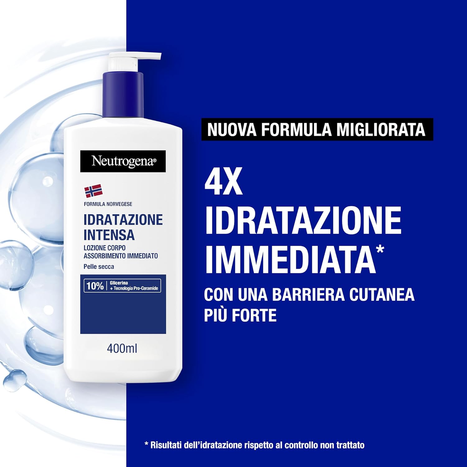 Thumbnail 1 de Neutrogena Formula Norvegese Lozione Corpo Idratazione Intensa con 10% Glicerina e Tecnologia Pro-Ceramide, crema corpo per pelle secca (72h), 3 x 400 ml