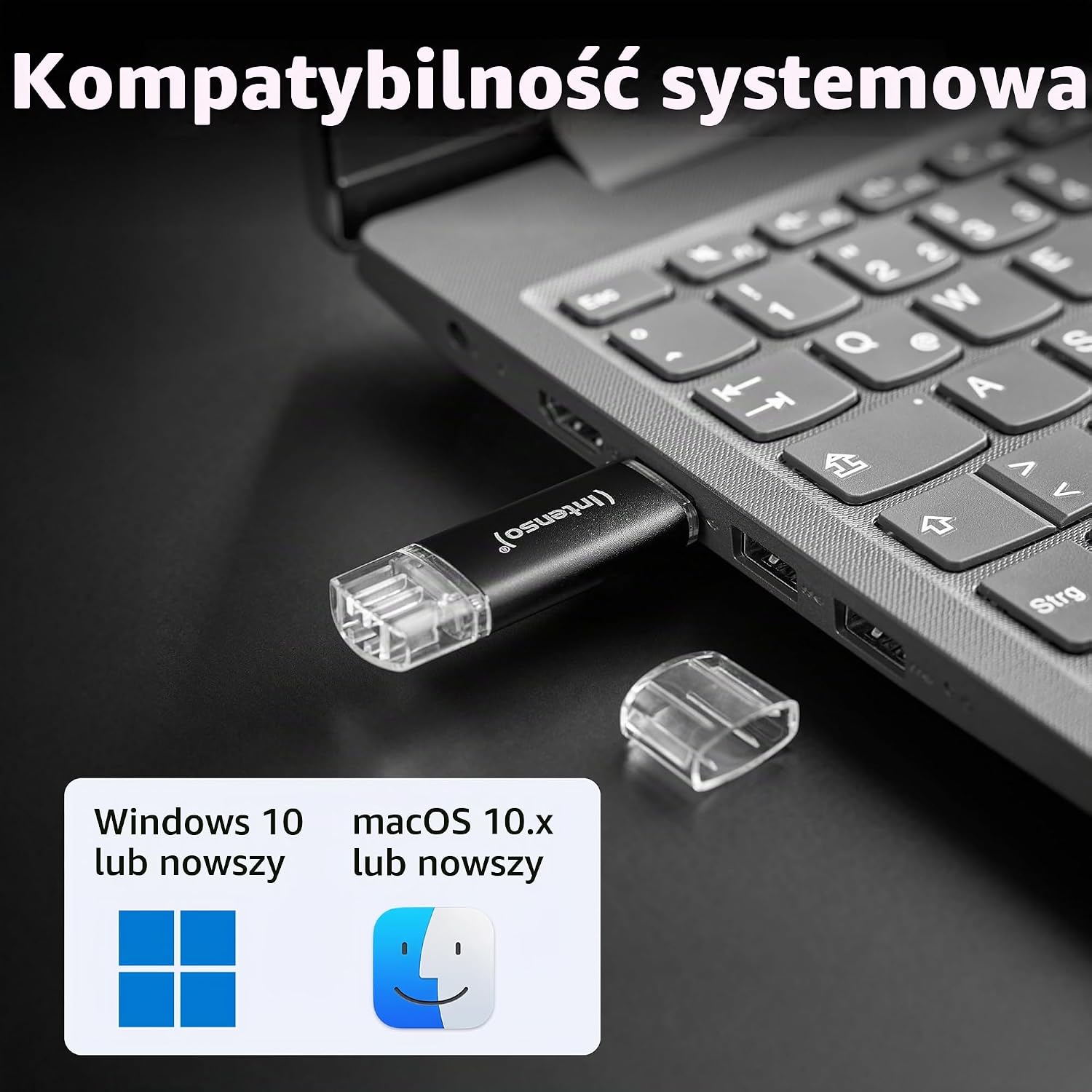 Thumbnail 6 de Intenso Twist Line 256 GB – pendrive USB 3.2 Gen 1x1, USB-C i USB-A, antracytowy