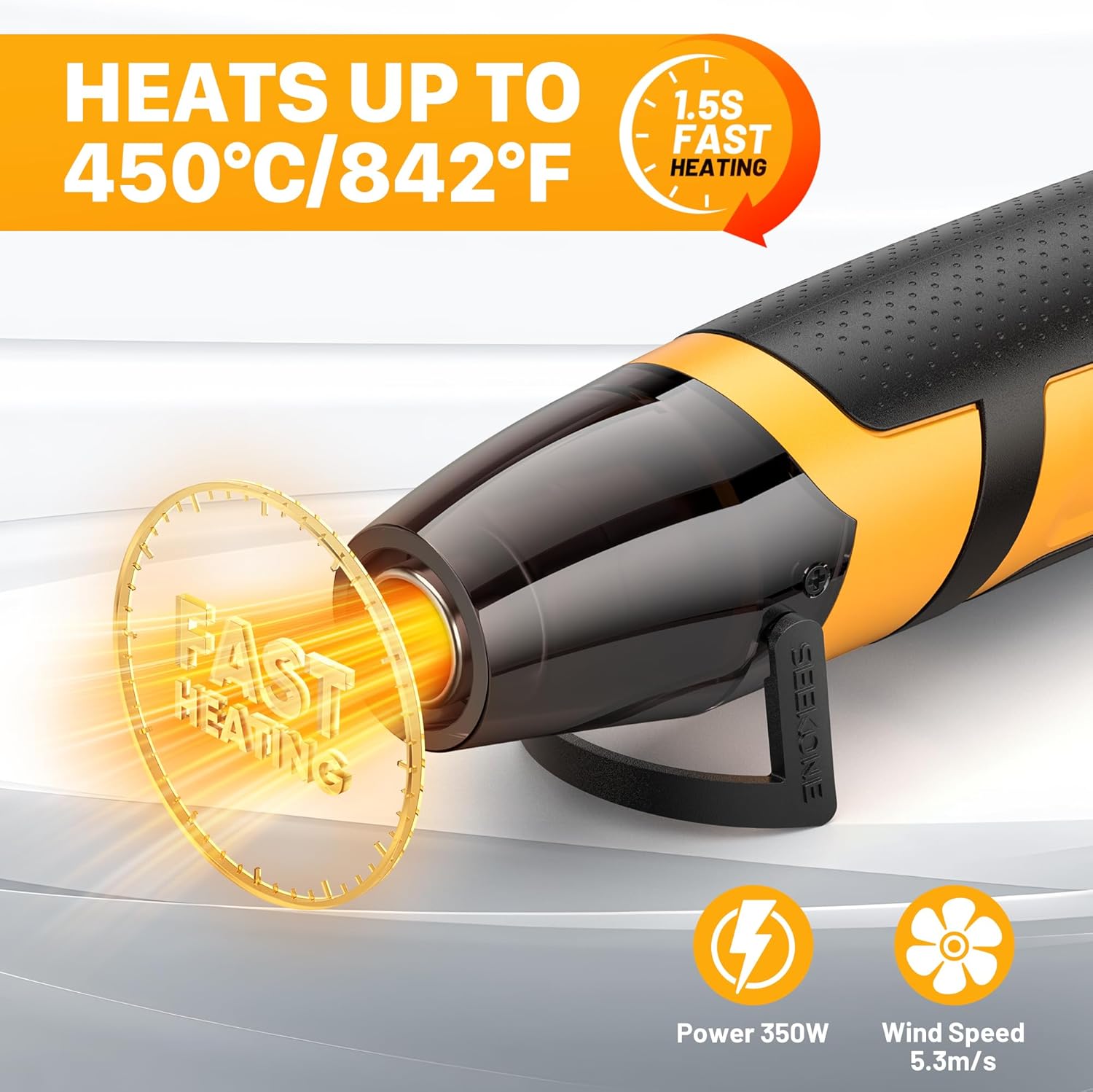 Thumbnail 2 de SEEKONE Mini Heat Gun 350W 1.5s Fast Heat