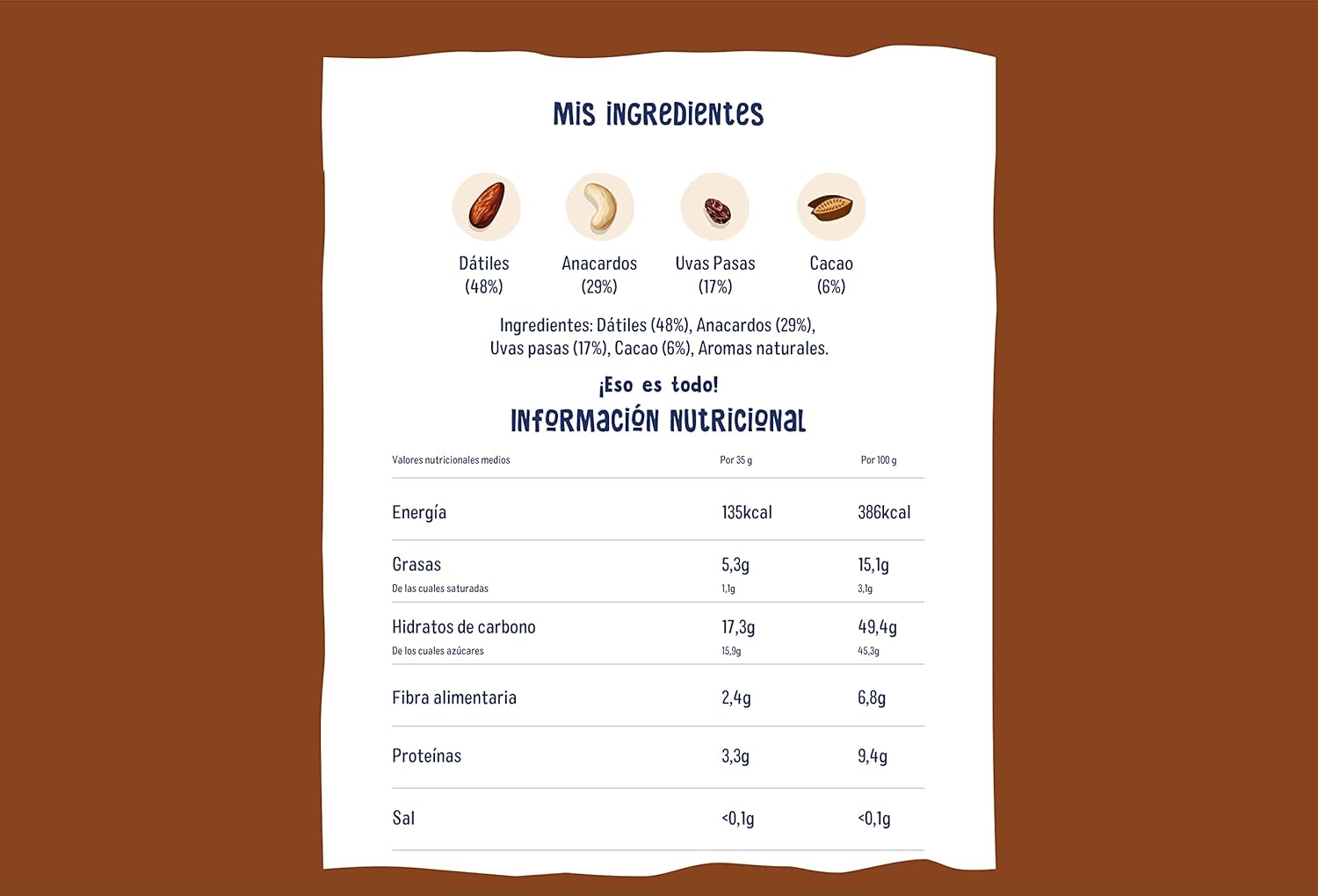 Thumbnail 5 de Nākd. Cocoa Delight - Deliciosas Barritas Naturales 🍫
