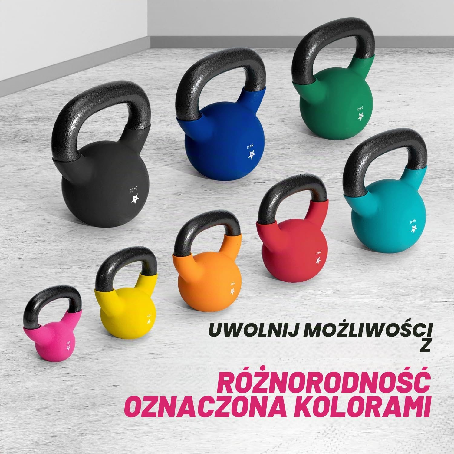 Detalle 2 de Yes4All kettlebell żeliwny 2 kg z powłoką neoprenową, różowy