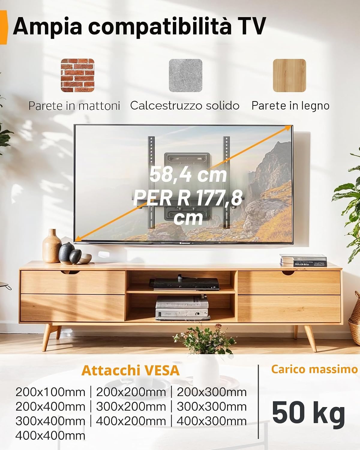 Thumbnail 1 de Perlegear Supporto TV da 23–70" fino a 50 kg