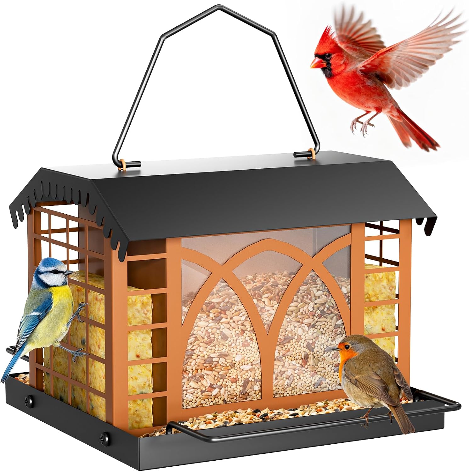 Detalle de Metal Bird Feeder 3.5 lb Capacity