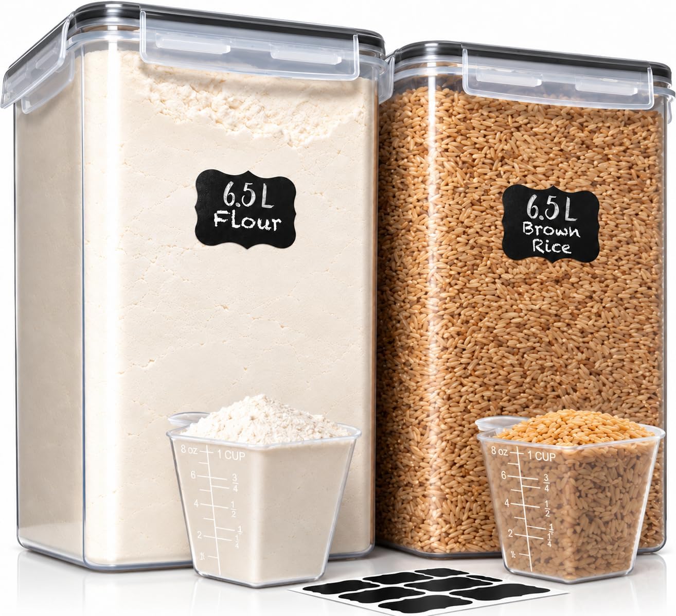 Detalle de WHITE FEATHER SUPPLIES 6.5L Food Storage Containers 🍱