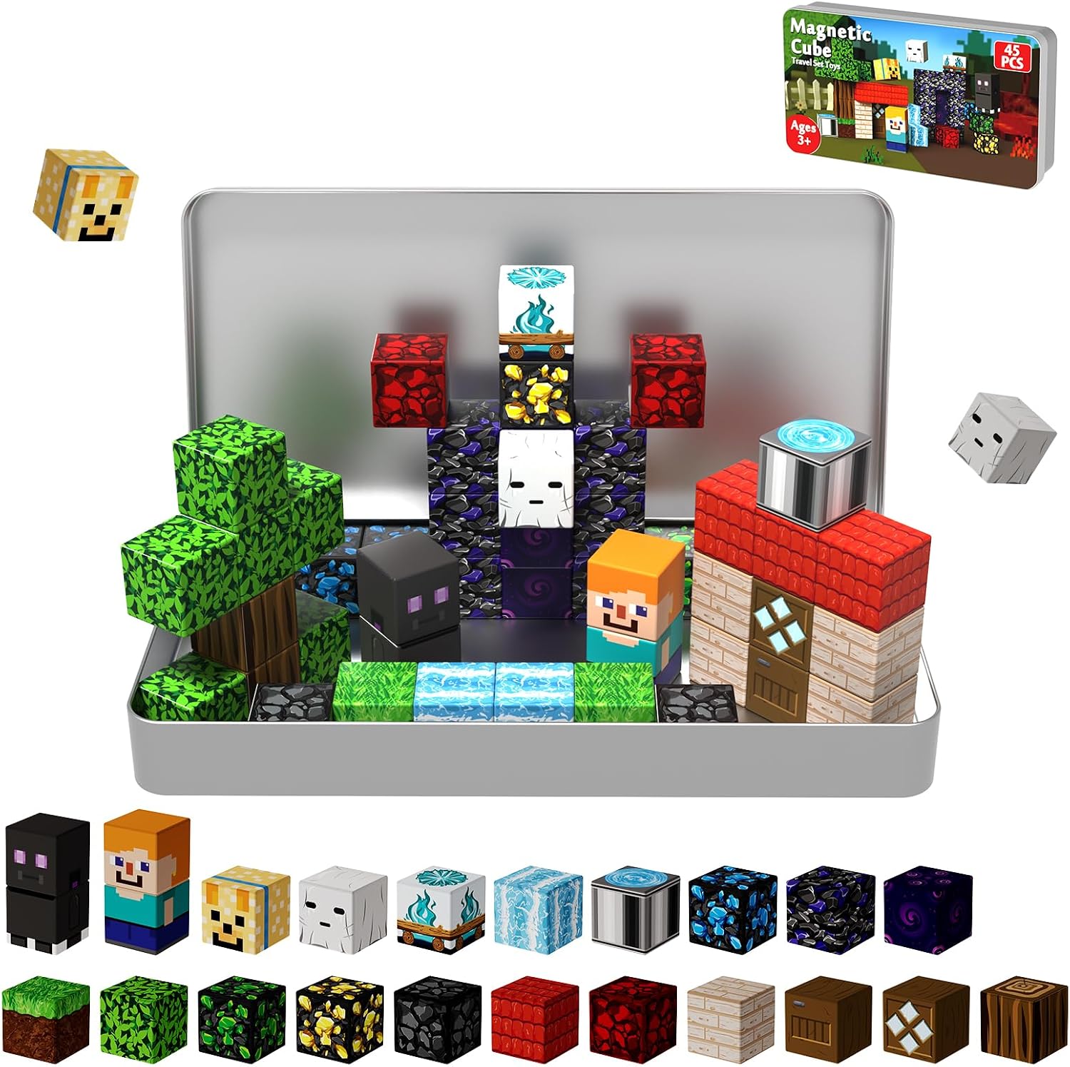 Detalle de Magnetic Blocks 45pcs Forest Portal