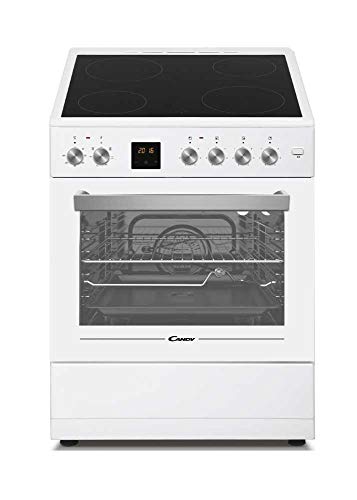 Detalle de Candy CVE660MW/ E cocina de libre instalación 60 cm con vitro 4 zonas y horno eléctrico 60 L