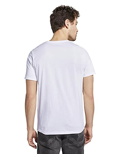 Thumbnail 3 de TOM TAILOR Herren T-Shirt Doppelpack Rundhalsausschnitt, Weiß, XX-Large