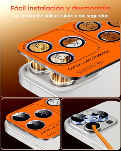 Thumbnail 7 de TOCOL Protection d'objectif iPhone 15 Pro Max