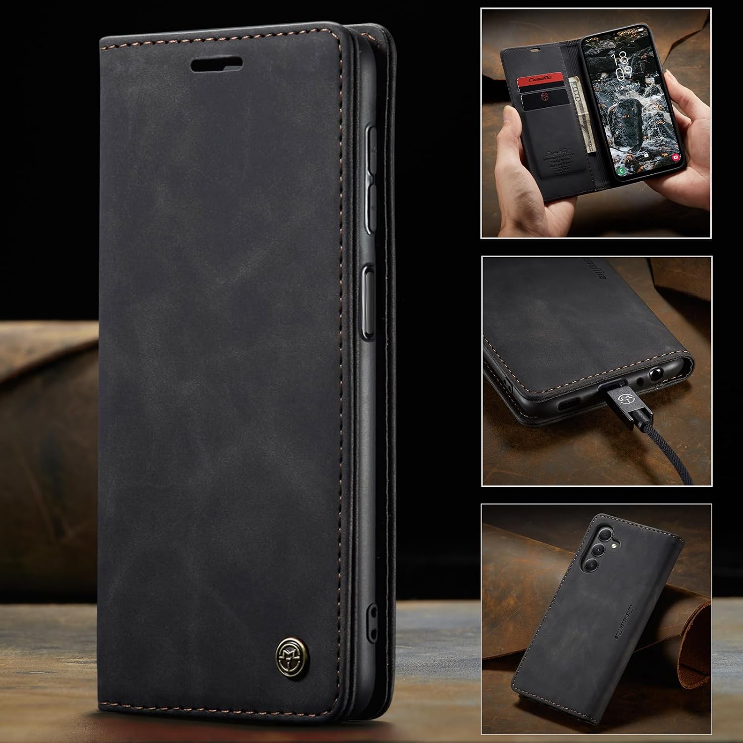 Thumbnail 4 de Monweicz Galaxy A56 Hülle Premium Leder