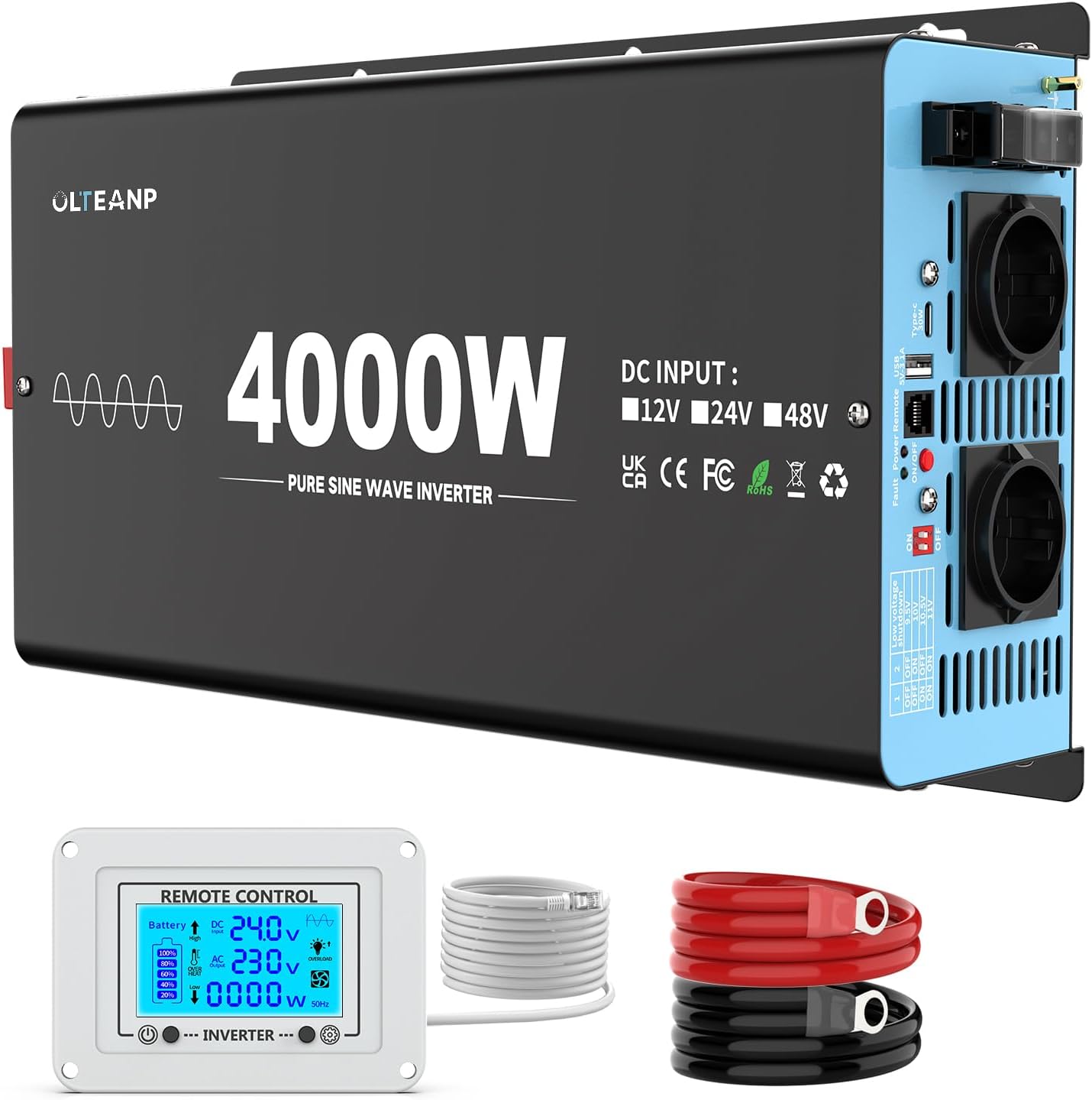 Detalle de OLTEANP 4000W Inversor onda sinusoidal pura
