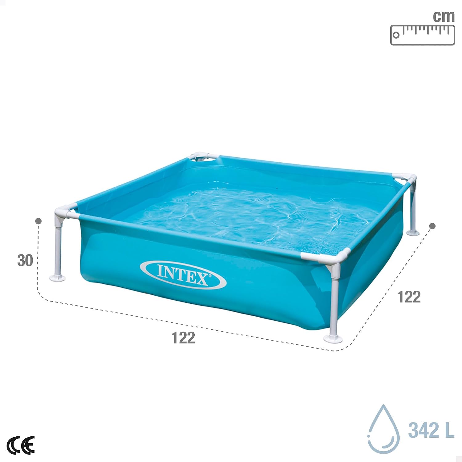 Thumbnail 2 de Intex piscina desmontable cuadrada 122x122x30 cm 342 L