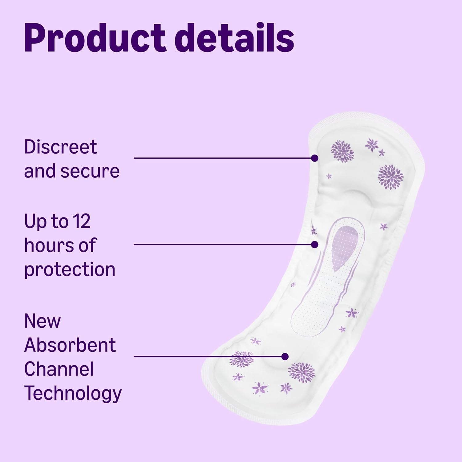 Detalle 2 de By Amazon Incontinence Regular Pads – 72 Pads (6 Packs of 12)