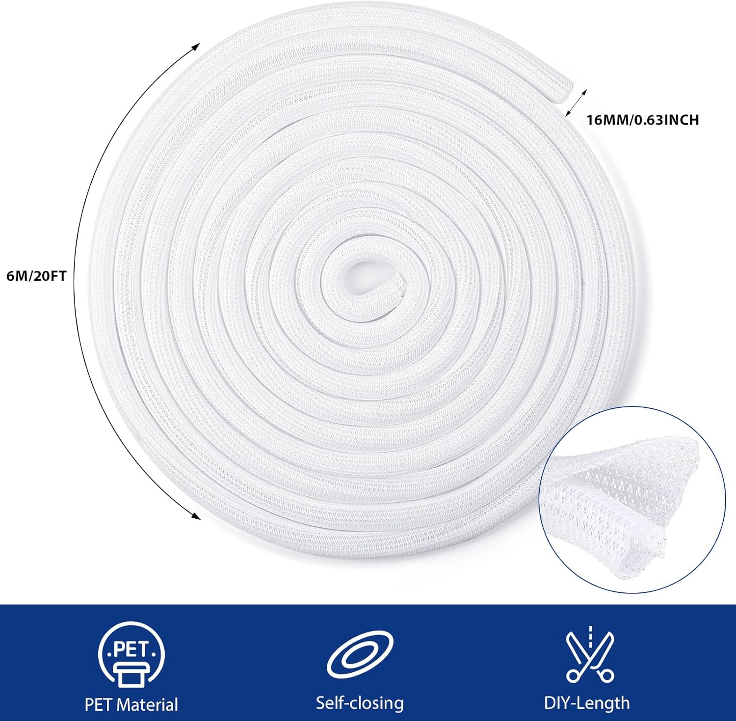 Detalle 2 de Romon 6m guaina per cavi intrecciata 16–25 mm